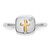 Sterling Silver & 14K Two-Tone Gold Cross Stackable Expressions 0.015ct Diamond Ring - View 4