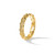 Sterling Silver Stackable Expressions Gold-Plated Carved Band Ring - QSK1666 - View 6