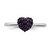 Sterling Silver Amethyst Stackable Expressions Heart Ring - View 4