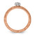Sterling Silver 0.02ct Diamond Stackable Expressions Rose Gold-Plated Heart Ring - View 2
