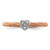Sterling Silver 0.02ct Diamond Stackable Expressions Rose Gold-Plated Heart Ring - View 4