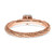 Sterling Silver 0.02ct Diamond Stackable Expressions Rose Gold-Plated Heart Ring - View 5