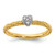 Sterling Silver 0.02ct Diamond Stackable Expressions Gold-Tone Heart Ring