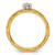 Sterling Silver 0.02ct Diamond Stackable Expressions Gold-Tone Heart Ring - View 2