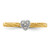 Sterling Silver 0.02ct Diamond Stackable Expressions Gold-Tone Heart Ring - View 4