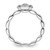 Sterling Silver Stackable Expressions Polished 0.025ct Diamond Angel with Halo Ring - View 2