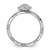 Sterling Silver Stackable Expressions 0.035ct Diamond Turtle Ring - View 2