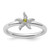 Sterling Silver Stackable Expressions Peridot Starfish Ring