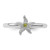 Sterling Silver Stackable Expressions Peridot Starfish Ring - View 4