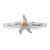 Sterling Silver Stackable Expressions Citrine Starfish Ring - View 4