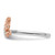Sterling Silver/Rose Gold-Plated Stackable Expressions 0.05ct Diamond. Butterfly Ring - View 3