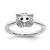 Sterling Silver Stackable Expressions Polished Onyx Owl Ring