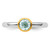 Sterling Silver Stackable Expressions with Gold-Plate Aquamarine Ring - QSK1877 - View 4