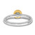 Sterling Silver Stackable Expressions with Gold-Plate Aquamarine Ring - QSK1877 - View 5