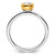 Sterling Silver Stackable Expressions with Gold-Plated White Topaz Ring - QSK1878 - View 2