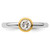 Sterling Silver Stackable Expressions with Gold-Plated White Topaz Ring - QSK1878 - View 4