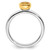 Sterling Silver Stackable Expressions with Gold-Plate Citrine Ring - View 2
