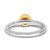 Sterling Silver Stackable Expressions with Gold-Plate Citrine Ring - View 5