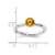 Sterling Silver Stackable Expressions with Gold-Plate Citrine Ring - View 6