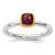 Sterling Silver Stackable Expressions with Gold-Plated Rhodolite Garnet Ring