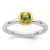 Sterling Silver Stackable Expressions with Gold-Plate Peridot Ring - QSK1894