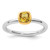 Sterling Silver Stackable Expressions with Gold-Plated Citrine Ring