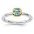 Sterling Silver Stackable Expressions with Gold-Plated Blue Topaz Ring - QSK1898
