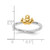 Sterling Silver Stackable Expressions Yellow-Plated Claddagh Ring - View 5