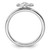 Sterling Silver Stackable Expressions Rhodium Claddagh Ring - View 2