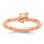 Sterling Silver Stackable Expressions Pink-Plated Turtle Ring
