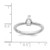 Sterling Silver Stackable Expressions Rhodium Penguin Ring - View 5