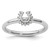Sterling Silver Stackable Expressions Rhodium 0.07ct Diamond. Horseshoe Ring