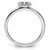 Sterling Silver Stackable Expressions Rhodium 0.07ct Diamond. Horseshoe Ring - View 2
