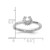 Sterling Silver Stackable Expressions Rhodium 0.07ct Diamond. Horseshoe Ring - View 5