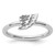 Sterling Silver Stackable Expressions Rhodium Angel Wing Ring