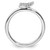 Sterling Silver Stackable Expressions Rhodium Angel Wing Ring - View 2
