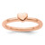 Sterling Silver Stackable Expressions Pink-Plated Puffed Heart Ring
