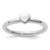 Sterling Silver Stackable Expressions Rhodium Puffed Heart Ring