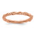 Sterling Silver Stackable Expressions Pink-Plated Twist Ring - QSK2001