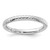 Sterling Silver Stackable Expressions Rhodium-Plated Cable Ring, 2.25 mm - QSK203