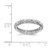 Sterling Silver Stackable Expressions Rhodium-Plated Floral Ring, 3.5 mm - View 4