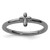 Ruthenium-Plated Sterling Silver Stackable Expressions Ruthenium-Plated Cross Ring, 2.25 mm