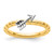Sterling Silver Stackable Expressions Gold & Rhodium-Plated-Plate Arrow Ring, 2.24 mm