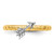 Sterling Silver Stackable Expressions Gold & Rhodium-Plated-Plate Arrow Ring, 2.24 mm - View 4