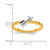 Sterling Silver Stackable Expressions Gold & Rhodium-Plated-Plate Arrow Ring, 2.24 mm - View 5