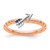 Sterling Silver Stackable Expressions Rose Gold & Rhodium-Plated-Plate Arrow Ring, 2.24 mm