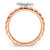Sterling Silver Stackable Expressions Rose Gold & Rhodium-Plated-Plate Arrow Ring, 2.24 mm - View 2