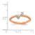 Sterling Silver Stackable Expressions Rose Gold & Rhodium-Plated-Plate Arrow Ring, 2.24 mm - View 5