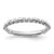 Sterling Silver Stackable Expressions Rhodium-Plated Cable Ring, 2.25 mm - QSK207