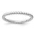 Sterling Silver Stackable Expressions Rhodium-Plated Beaded Ring, 2.25 mm
